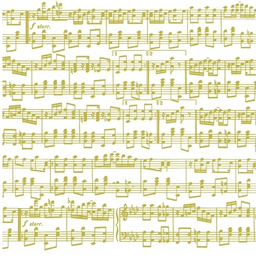 Sheet Music Paper Napkin - Cocktail Size