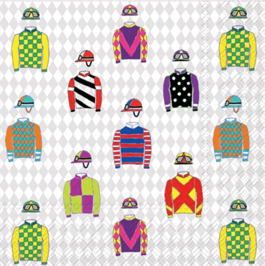 Horse Jockey Paper Napkin - Cocktail Size
