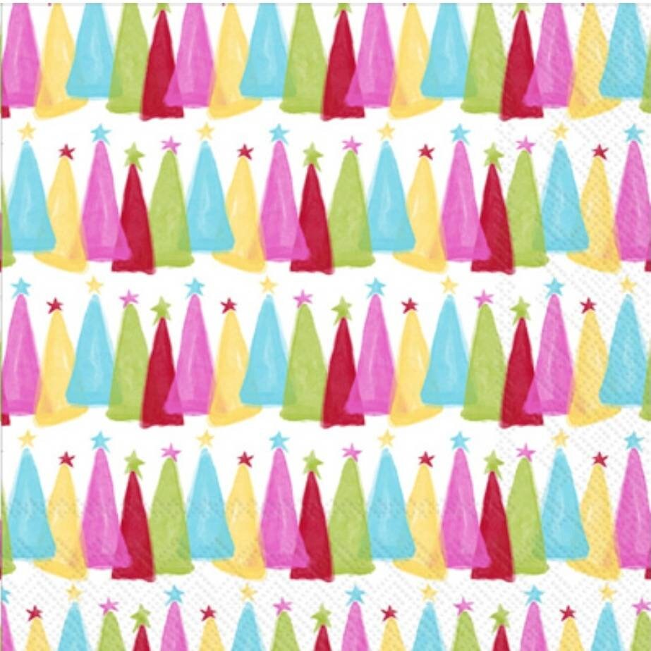 Christmas Tree Paper Napkin - Cocktail Size