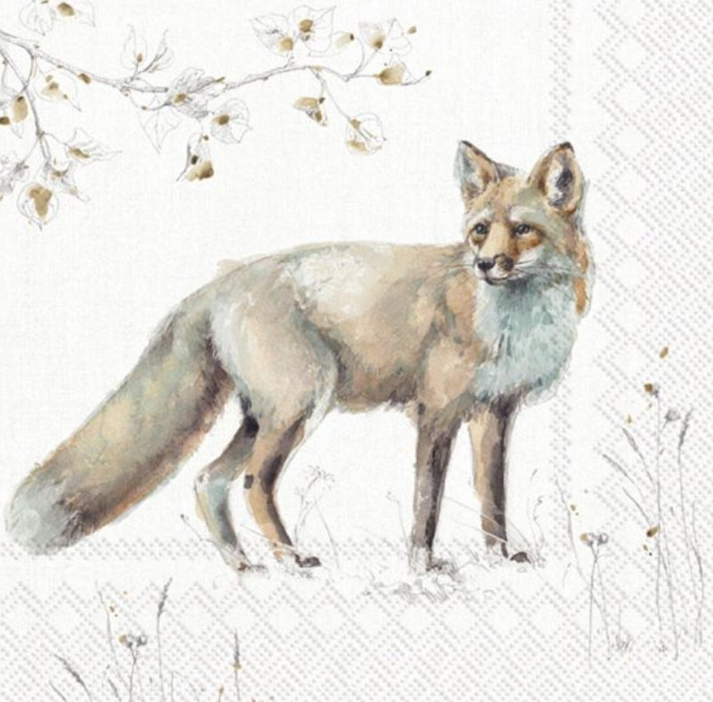 Fox Paper Napkin - Cocktail Size