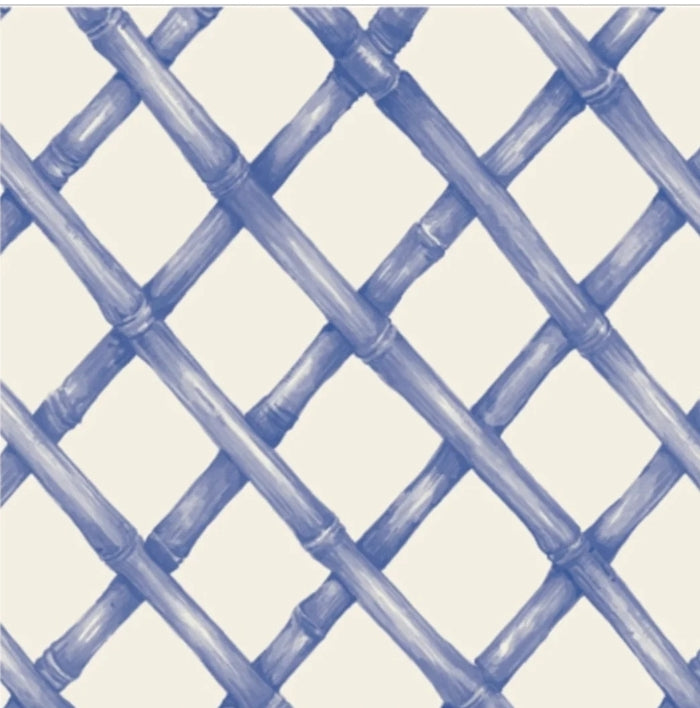 Blue Cane Paper Napkin - Cocktail Size