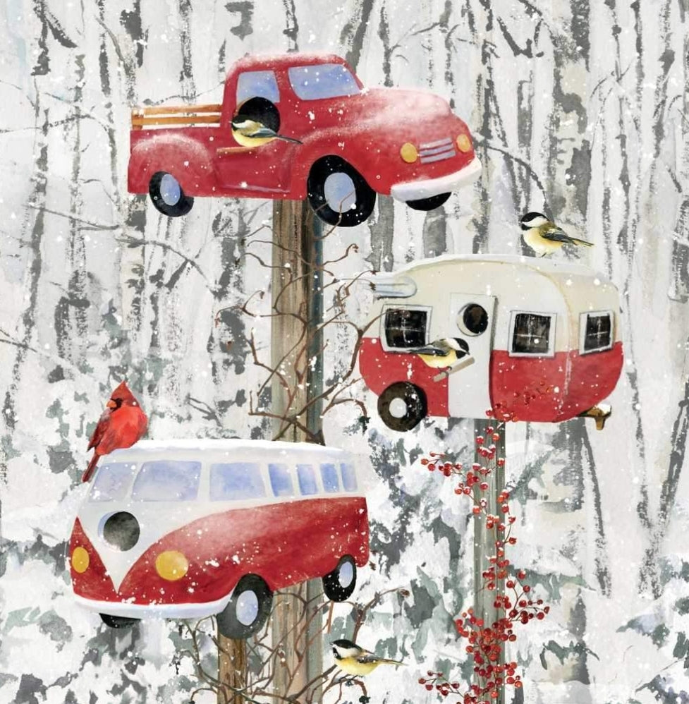 Bird House RV Truck Beetle Paper Napkin - Cocktail Size