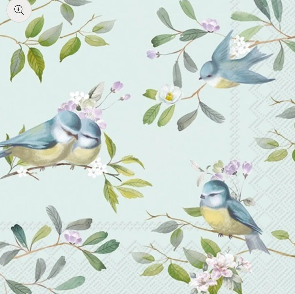 Birds Collage Napkin - Luncheon Size