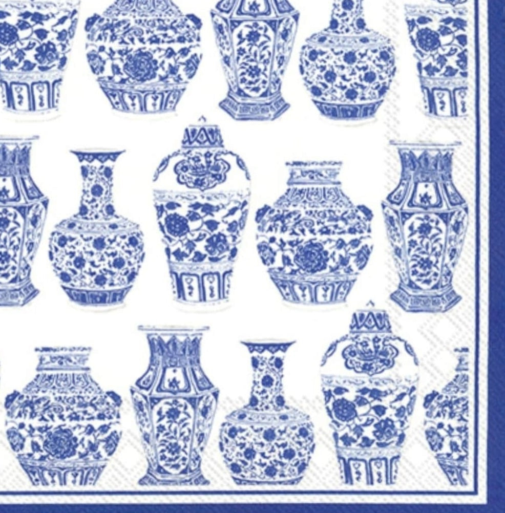 Blue & White Ginger Jars Paper Napkin - Cocktail Size