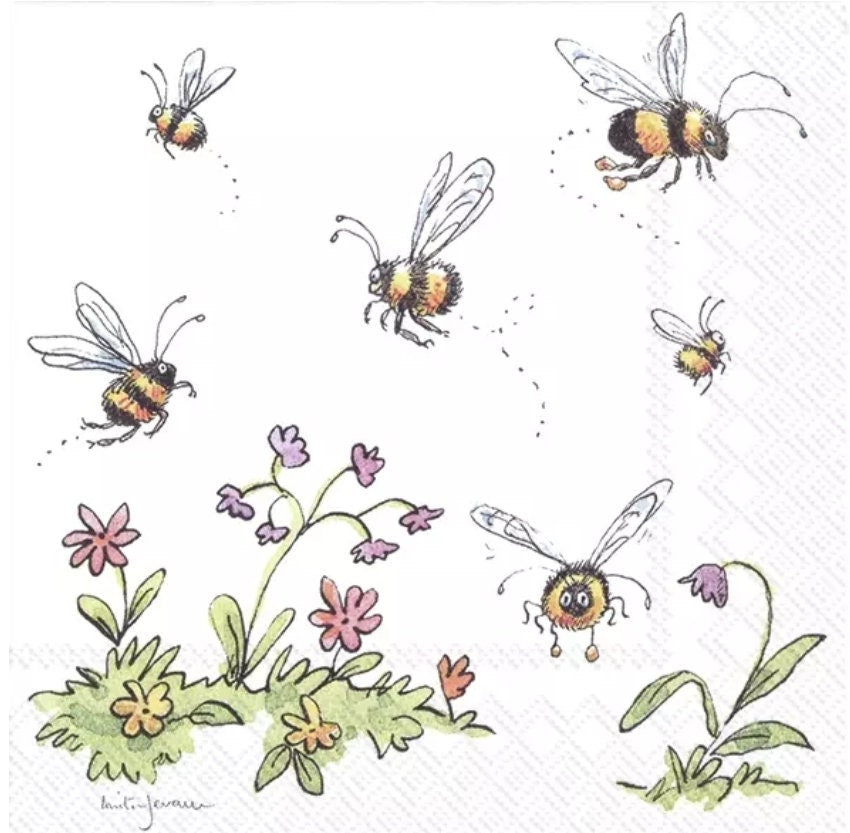 Bee Paper Napkin - Cocktail Size