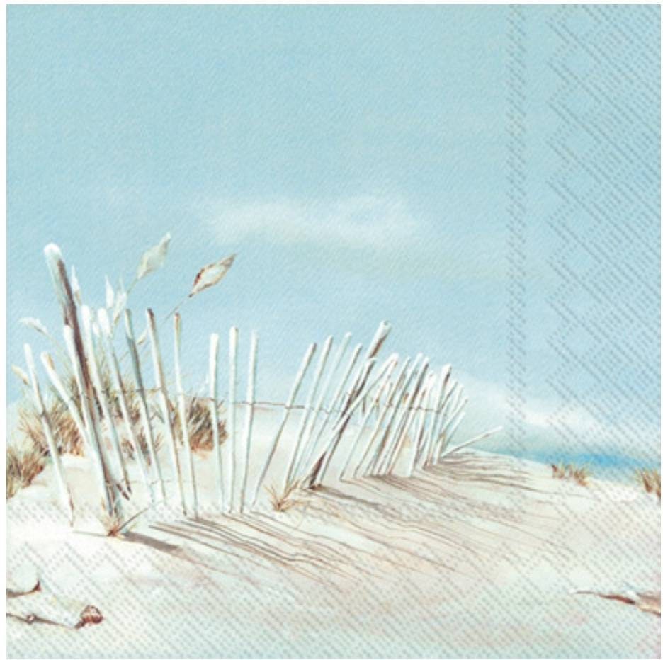 Beach Scene Paper Napkin - Cocktail Size