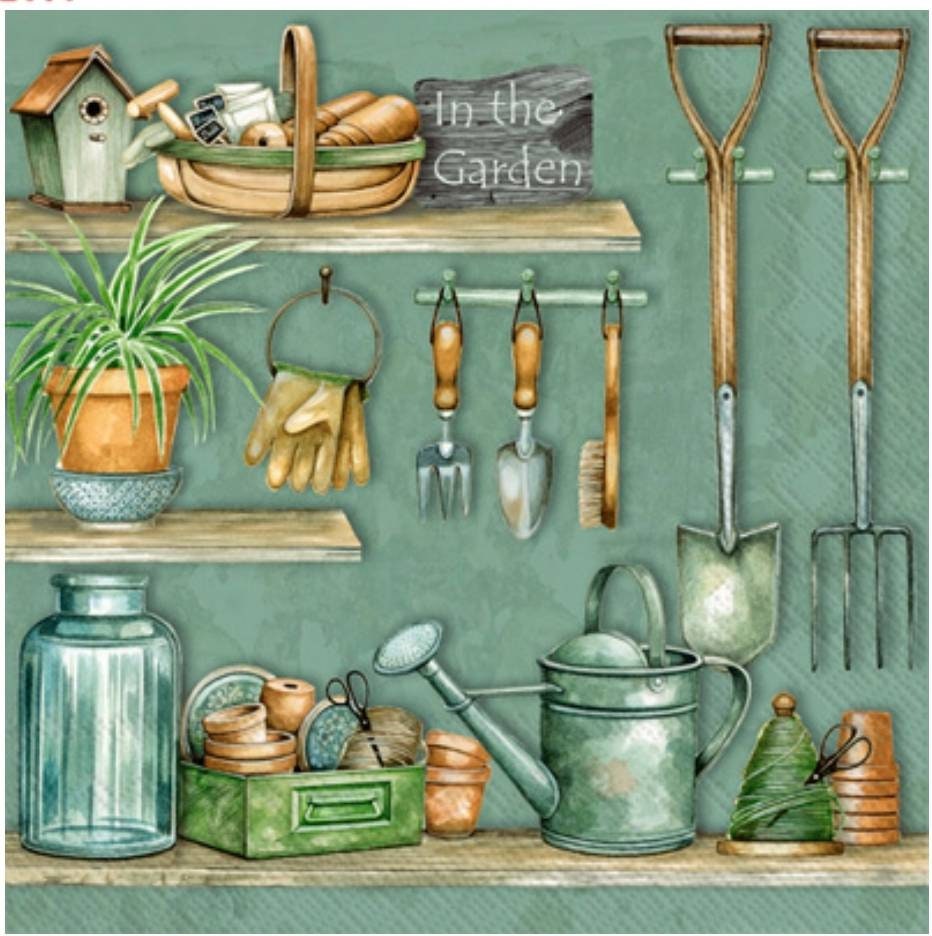 Gardening Paper Napkin - - Cocktail Size