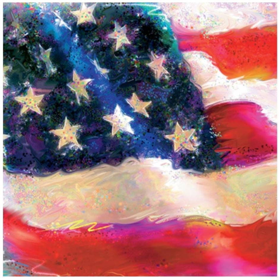 American Flag Paper Napkin - Cocktail size