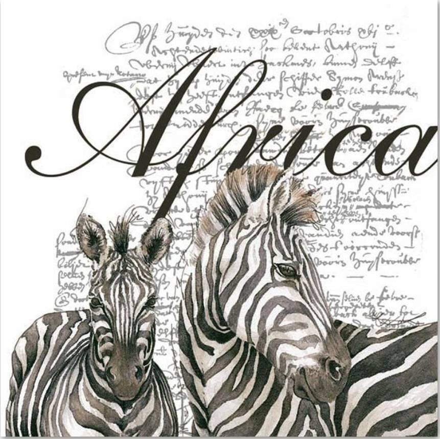 Zebra Africa Paper Napkin - Luncheon Size