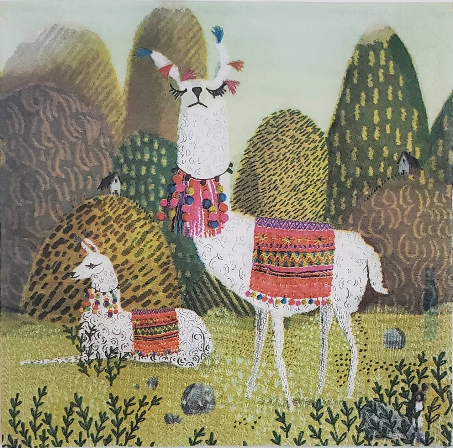 Alpaca Mama Paper Napkin - Cocktail Size