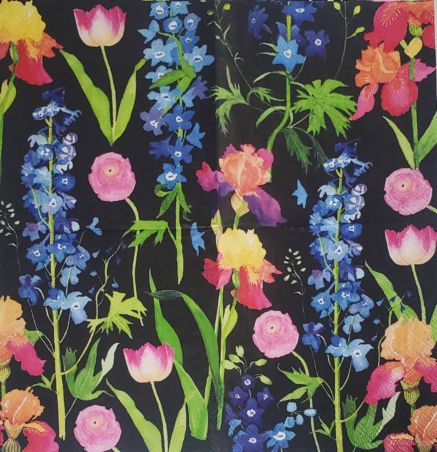 Midnight Garden Paper Napkin - Cocktail Size