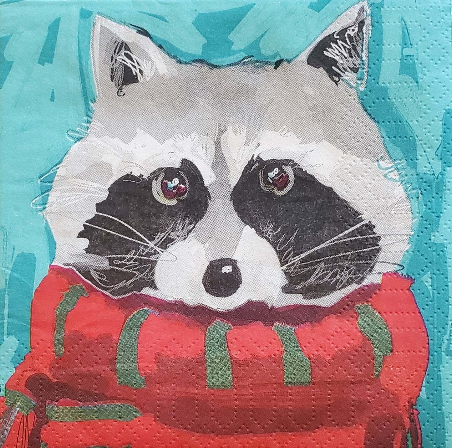 Raccoon Paper Napkin - Cocktail Size