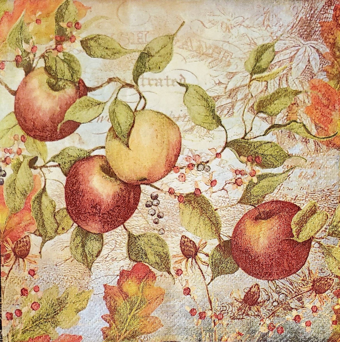 Apples Orchard Paper Napkin - Cocktail Size