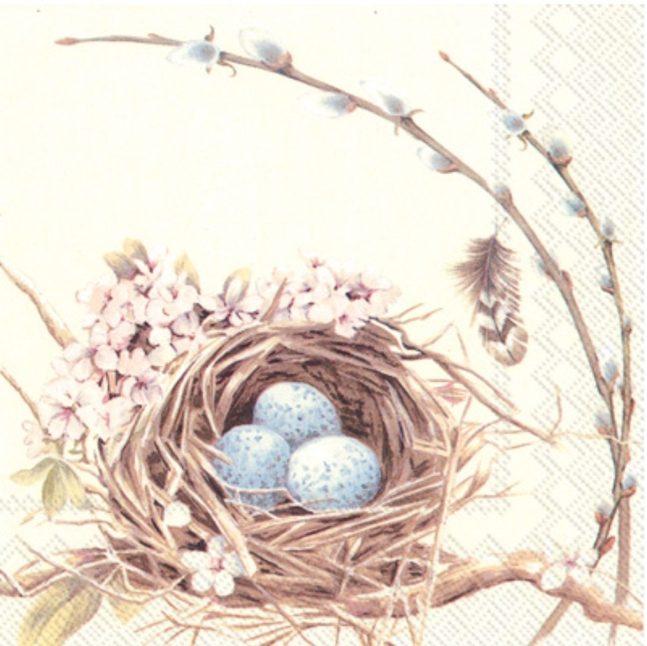 Bird Nest Paper Napkin - Cocktail Size
