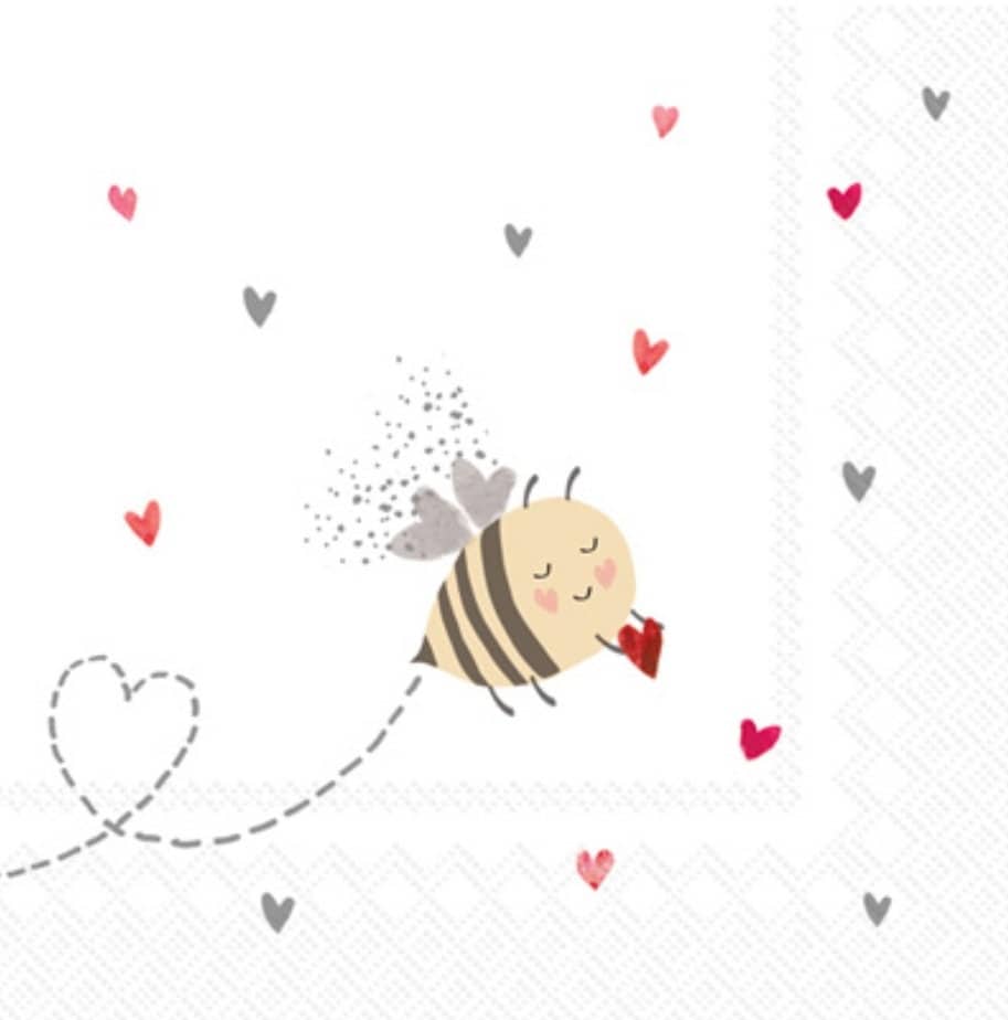 Bee Love Paper Napkin - Cocktail Size
