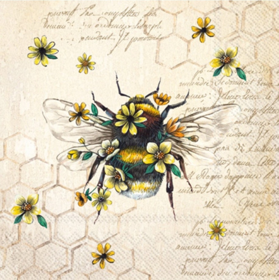 Bee Paper Napkin - Luncheon Size