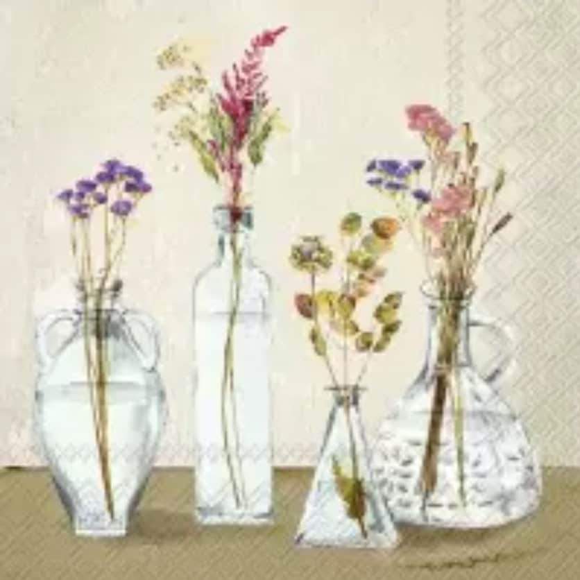 Wildflower Flower Floral Collage Paper Napkin - Luncheon
