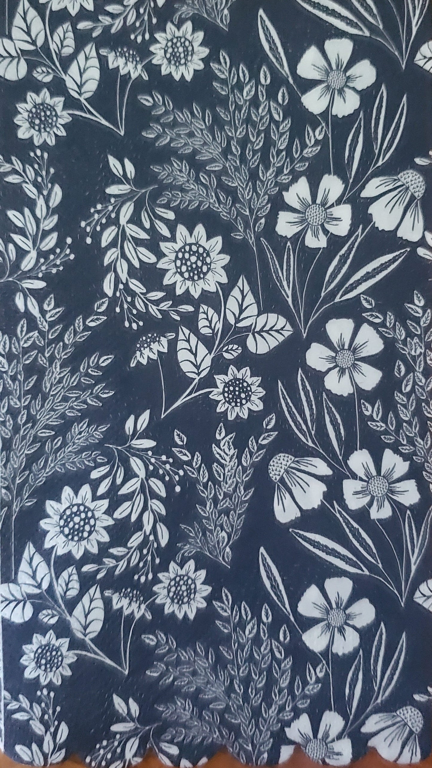 Blue & White Flowers Paper Napkin - Guest Size