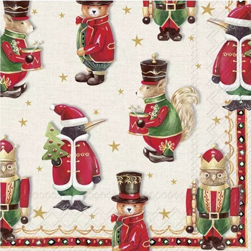 Animal Nutcracker Paper Napkin - Luncheon Size