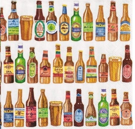 Beer Paper Napkin - Cocktail Size