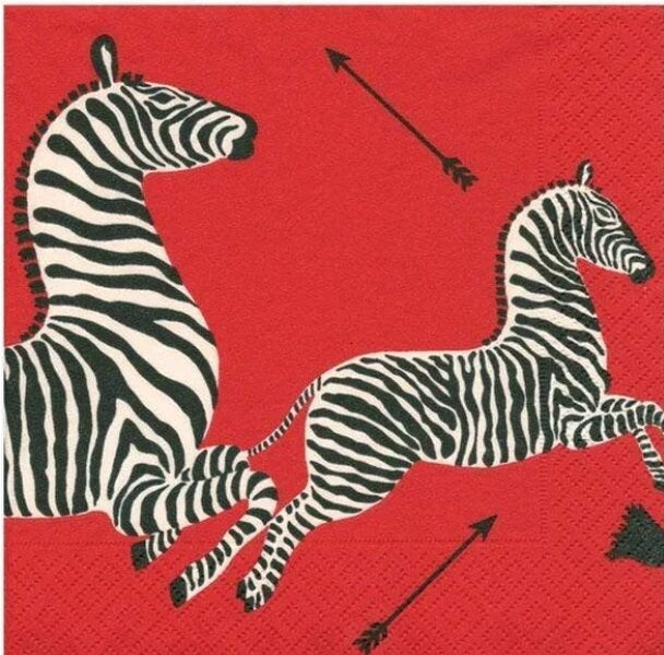 Zebra Paper Napkin - Cocktail Size
