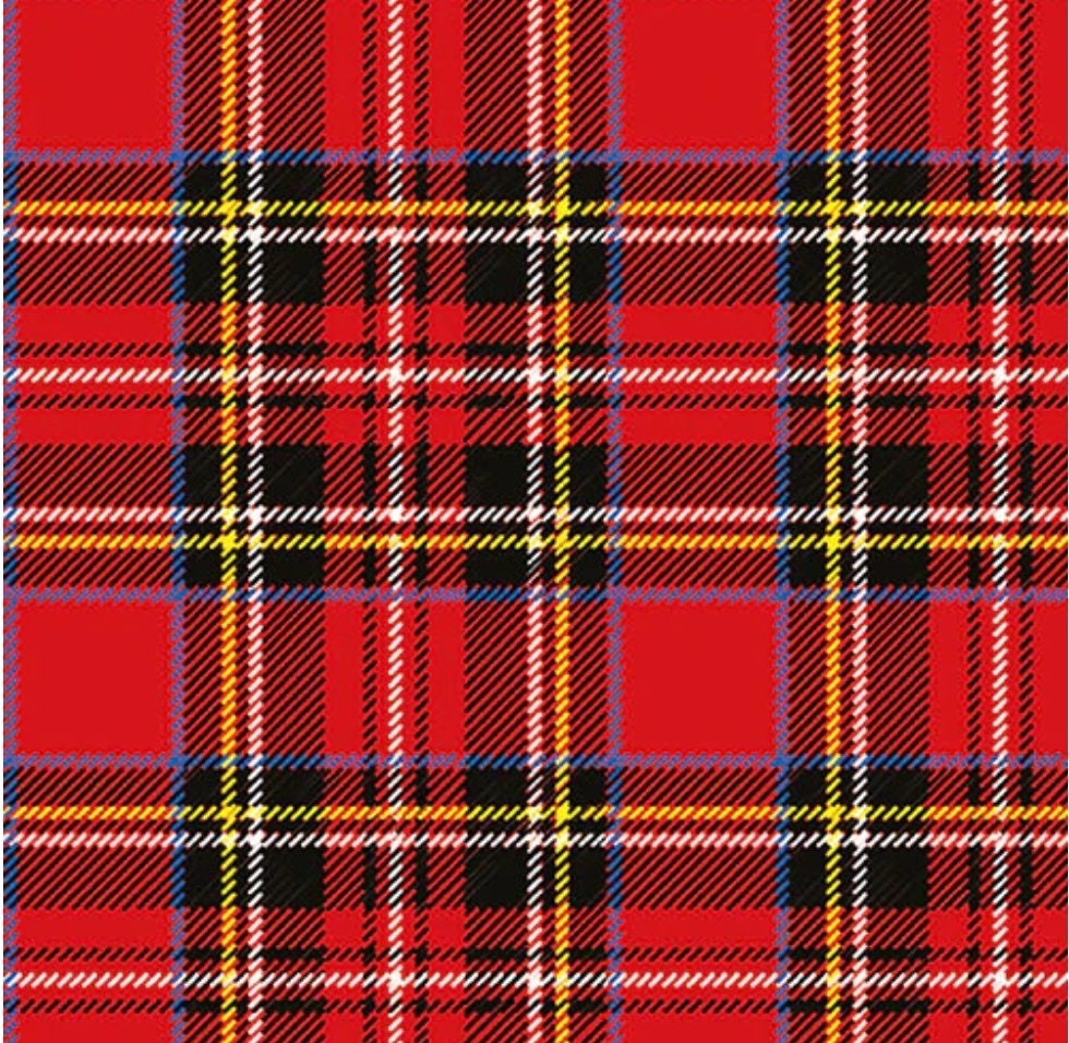 Christmas Tartan Plaid Paper Napkin - Cocktail Size
