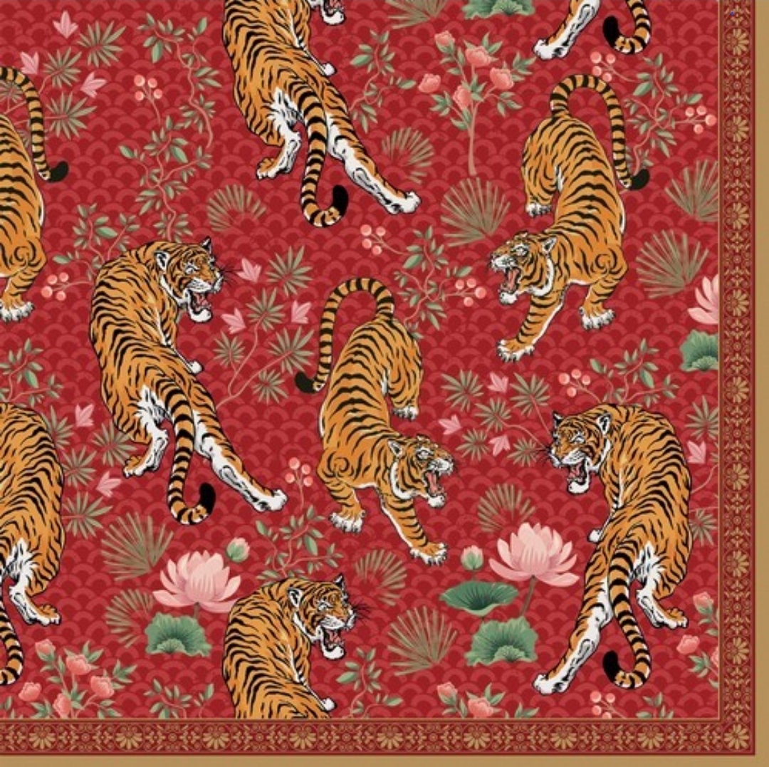 Tiger Asian Paper Napkin - Luncheon Size