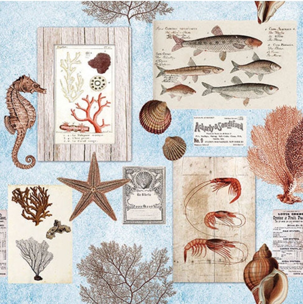 Beach Collage Paper Napkin - Luncheon Size