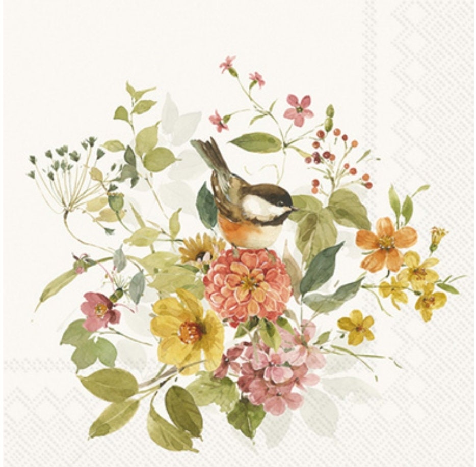 Fall Bird Paper Napkin - Cocktail Size