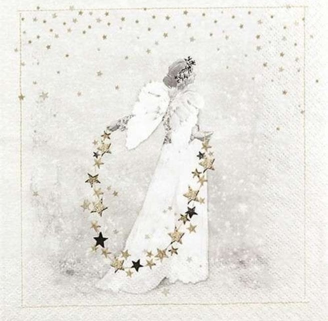 Angel Stars Paper Napkin - Luncheon Size