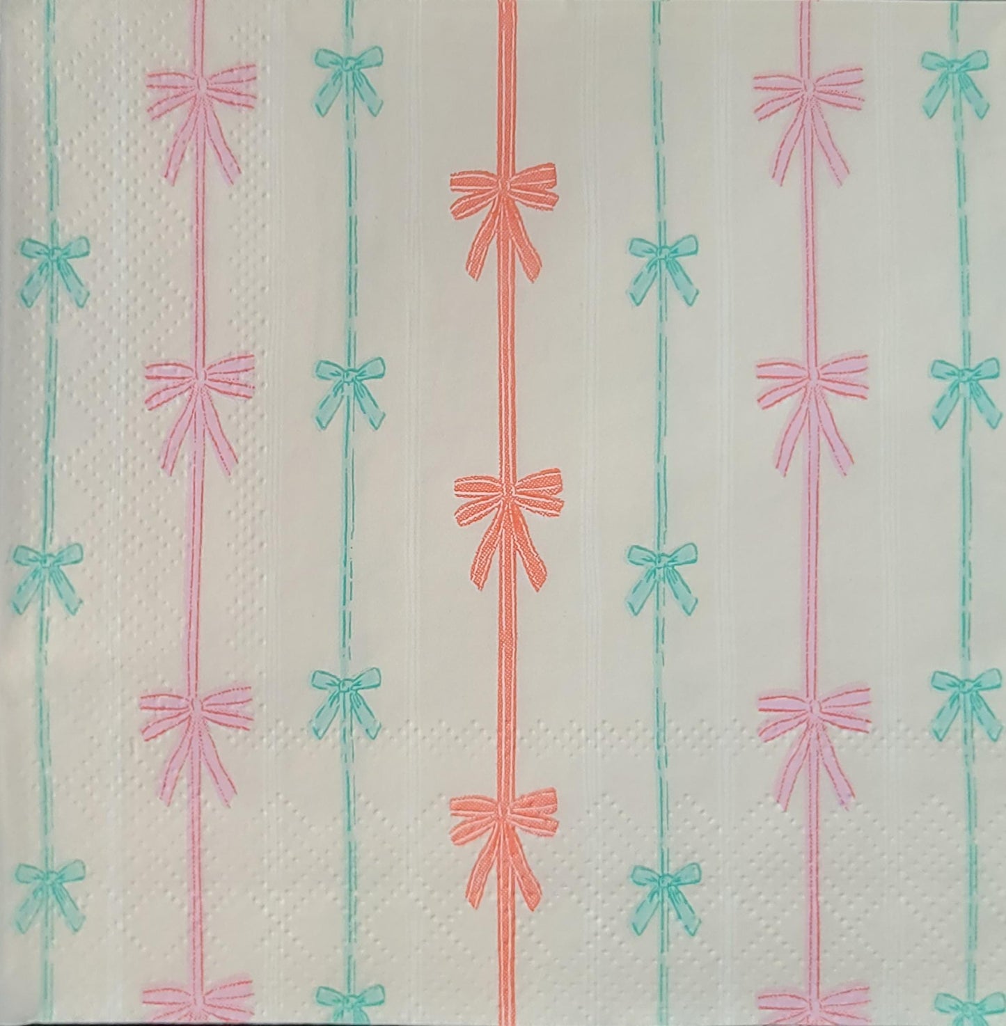 Pastel Pink Bows a 1111qPaper Napkin - Cocktail Size