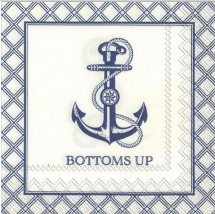 Anchor I Paper Napkin - Cocktail Size