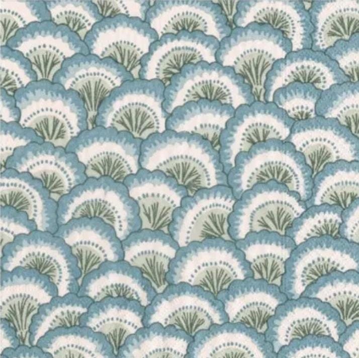 Blue Coastal Paper Napkin - Cocktail Size