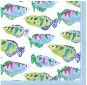 Fish Paper Paper Napkin - Cocktail Size