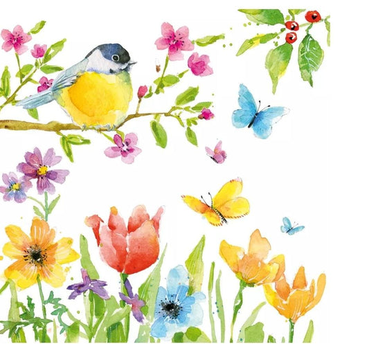 Bright Bird Paper Napkin - Luncheon Size