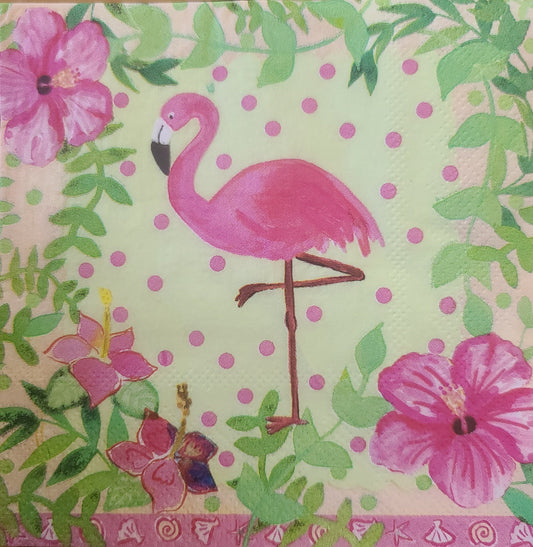 Flamingo Paper Napkin - Cocktail Size