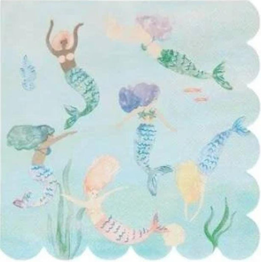 Mermaid Paper Napkin - Luncheon Size