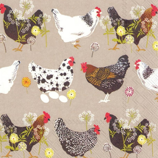 Chicken Paper Napkin - Cocktail Size