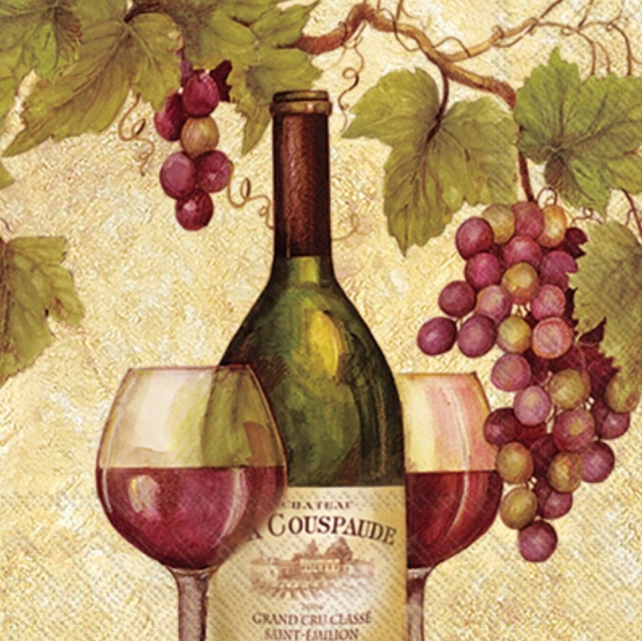 Wine Paper Napkin - Cocktail Size