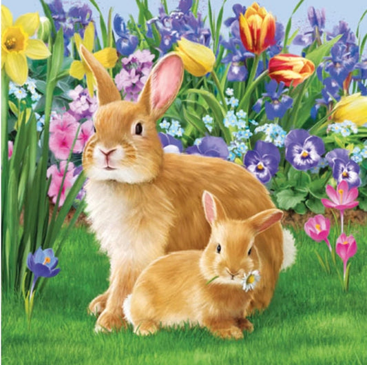 Easter Bunny Mom Paper Napkin - Cocktail Size