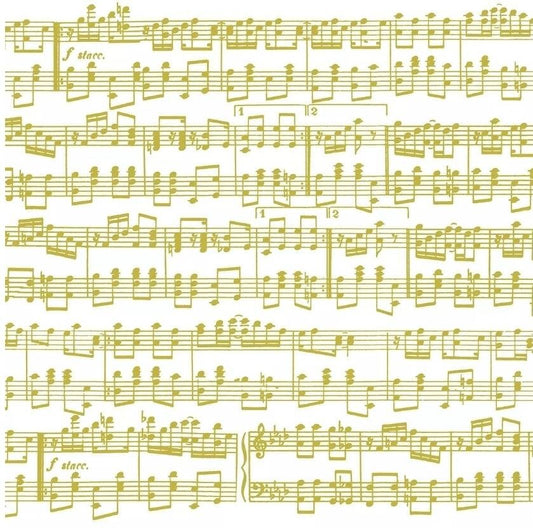 Sheet Music Paper Napkin - Cocktail Size