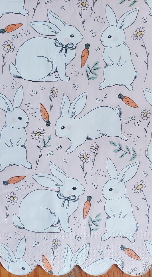 Easter Bunny Paper Napkin - Guest Size