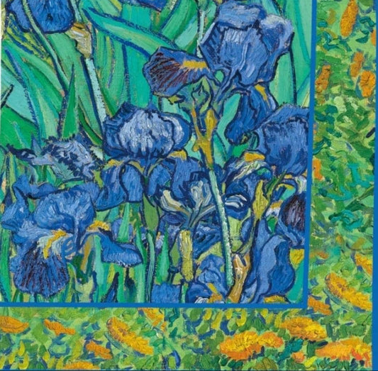 Iris Flower Monet Paper Napkin - Cocktail Size
