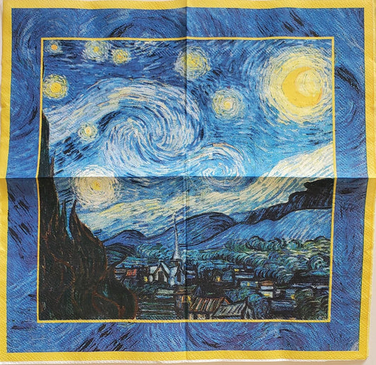 Starry Nights Paper Napkin - Cocktail Size