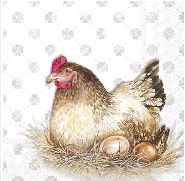 Hen Paper Napkin - Cocktail Size