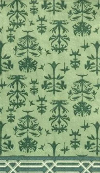 Green Thistle Paper Napkin - Guest Size