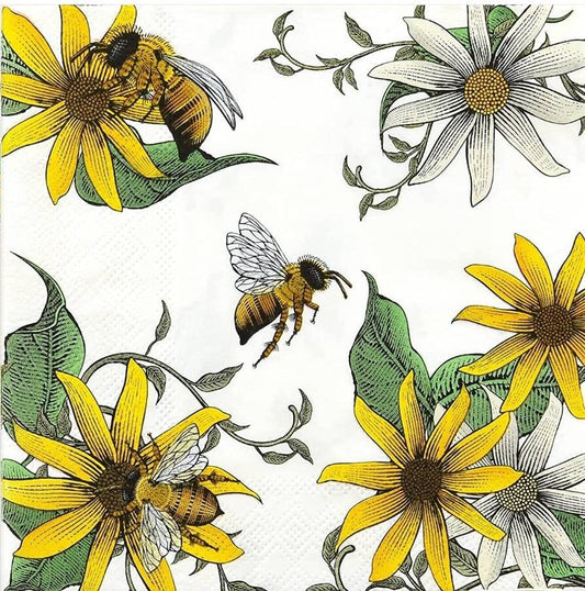 Daisy & Bee Paper Napkin - Cocktail Size