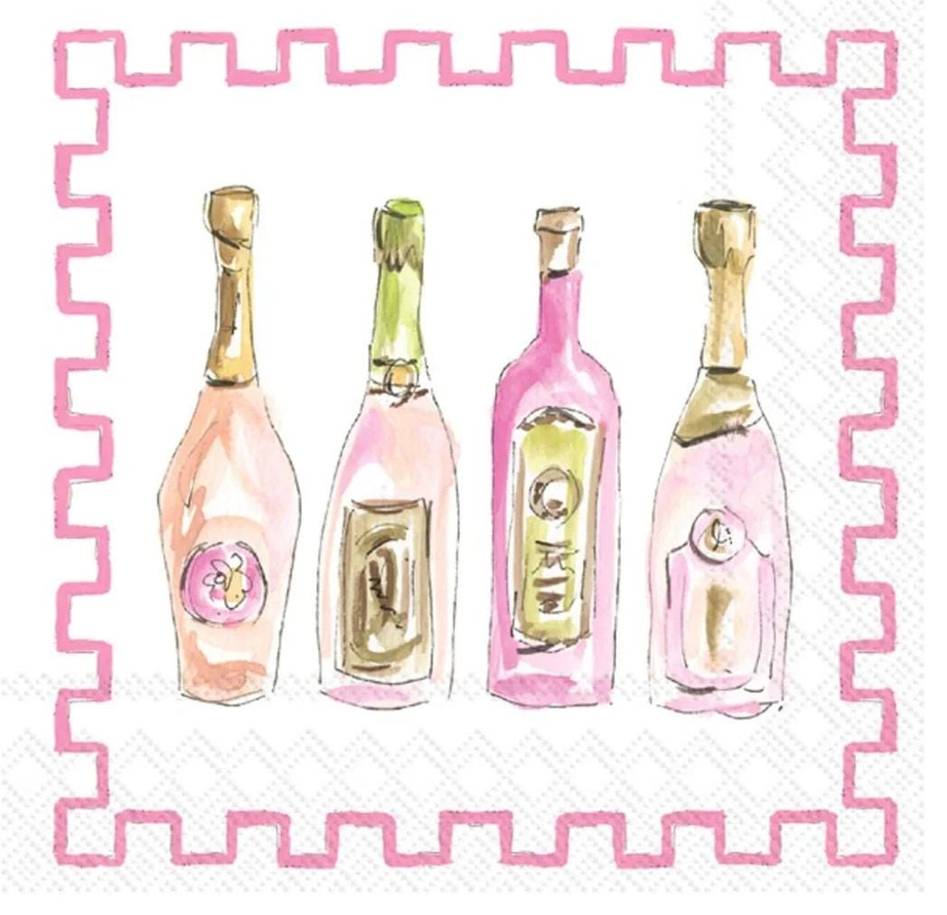 Champagne Bar Paper Napkins - Cocktail Size
