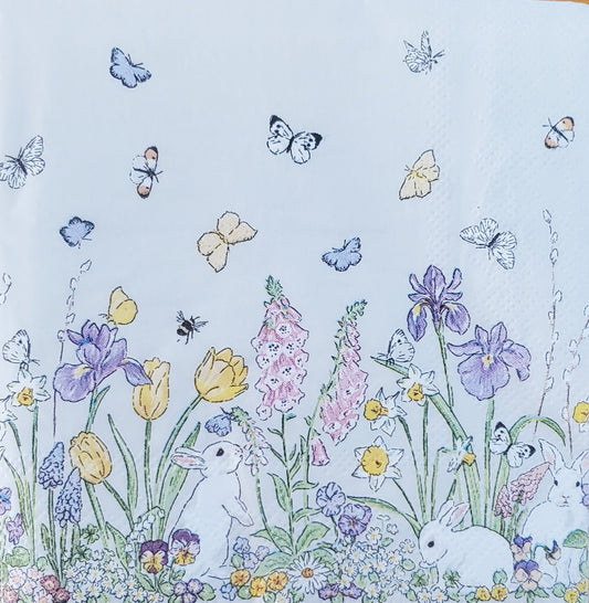 Easter Meadow Paper Napkin - Cocktail Size