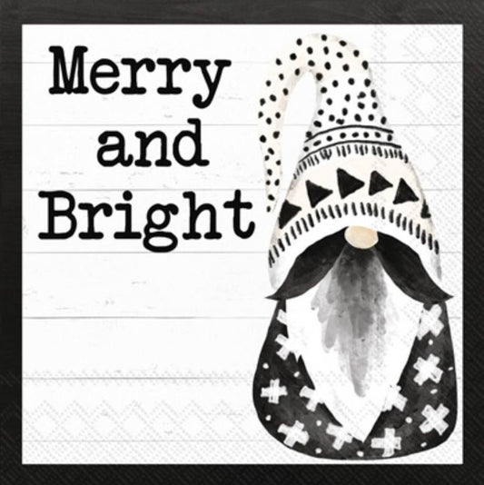 Christmas Gnome Paper Napkin - Cocktail Size
